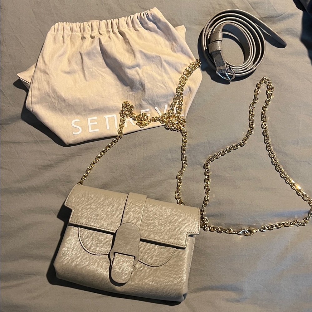 Senreve Aria Belt Bag | Pebbled Sand / Silver